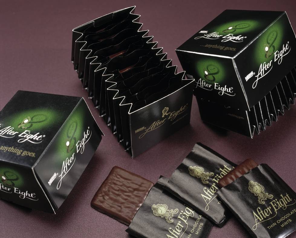 Мятный шоколад Нестле after eight